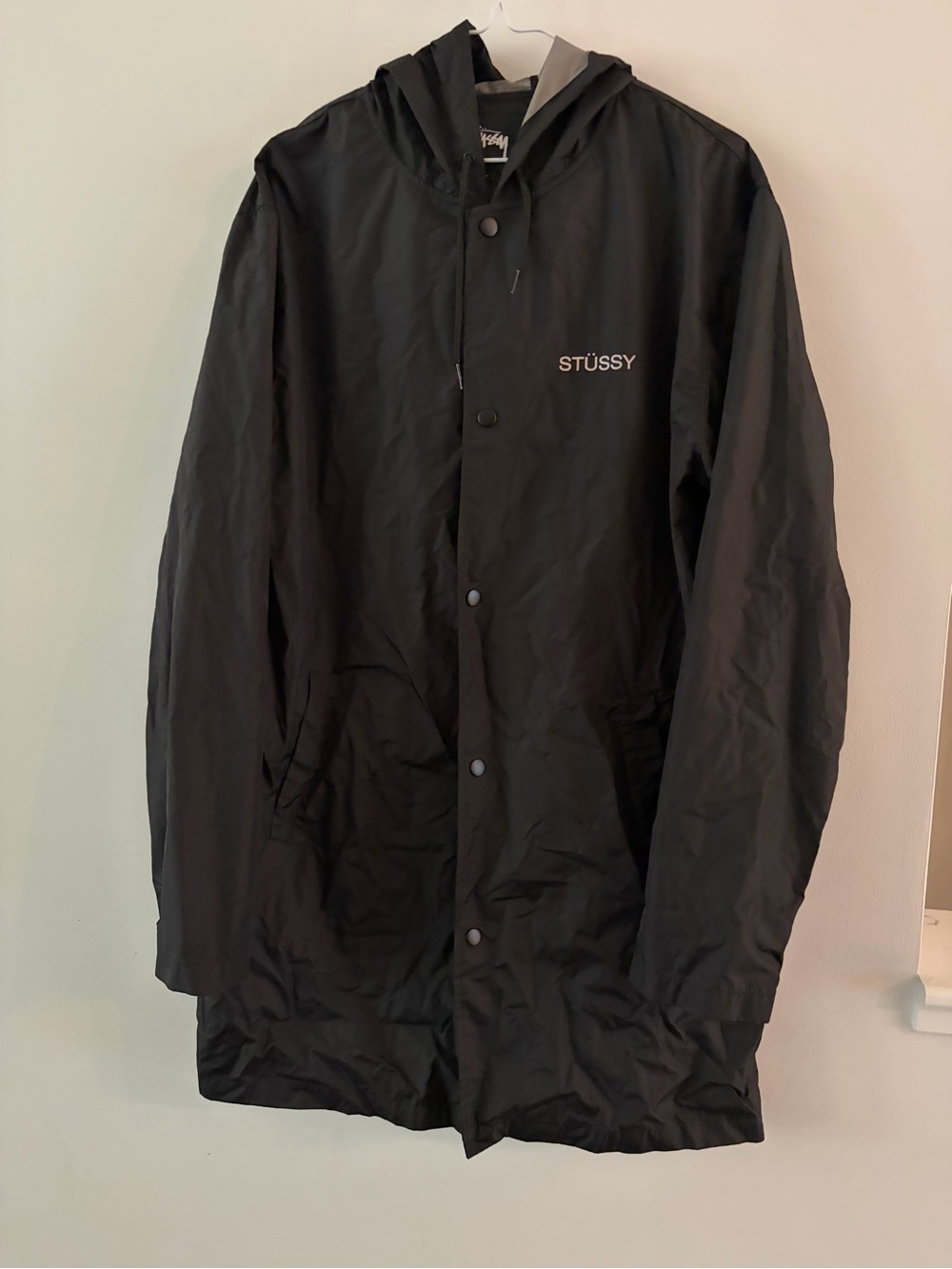 Stussy Men’s Black Hooded Coach Jacket image 3